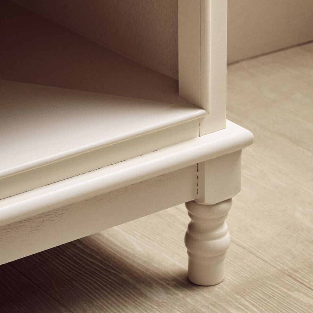 Loxley White 3 Drawers Cabinet with Textured Fronts