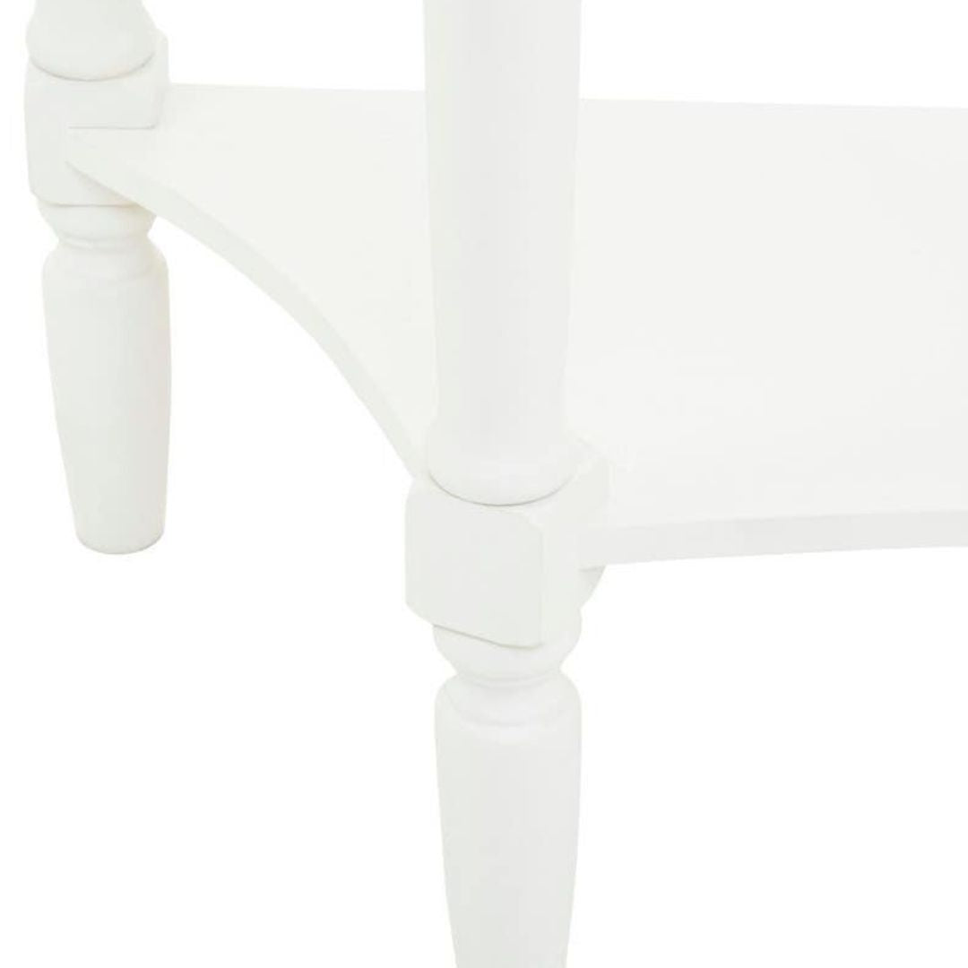 Loxley White Half Moon Console Table with Drawer