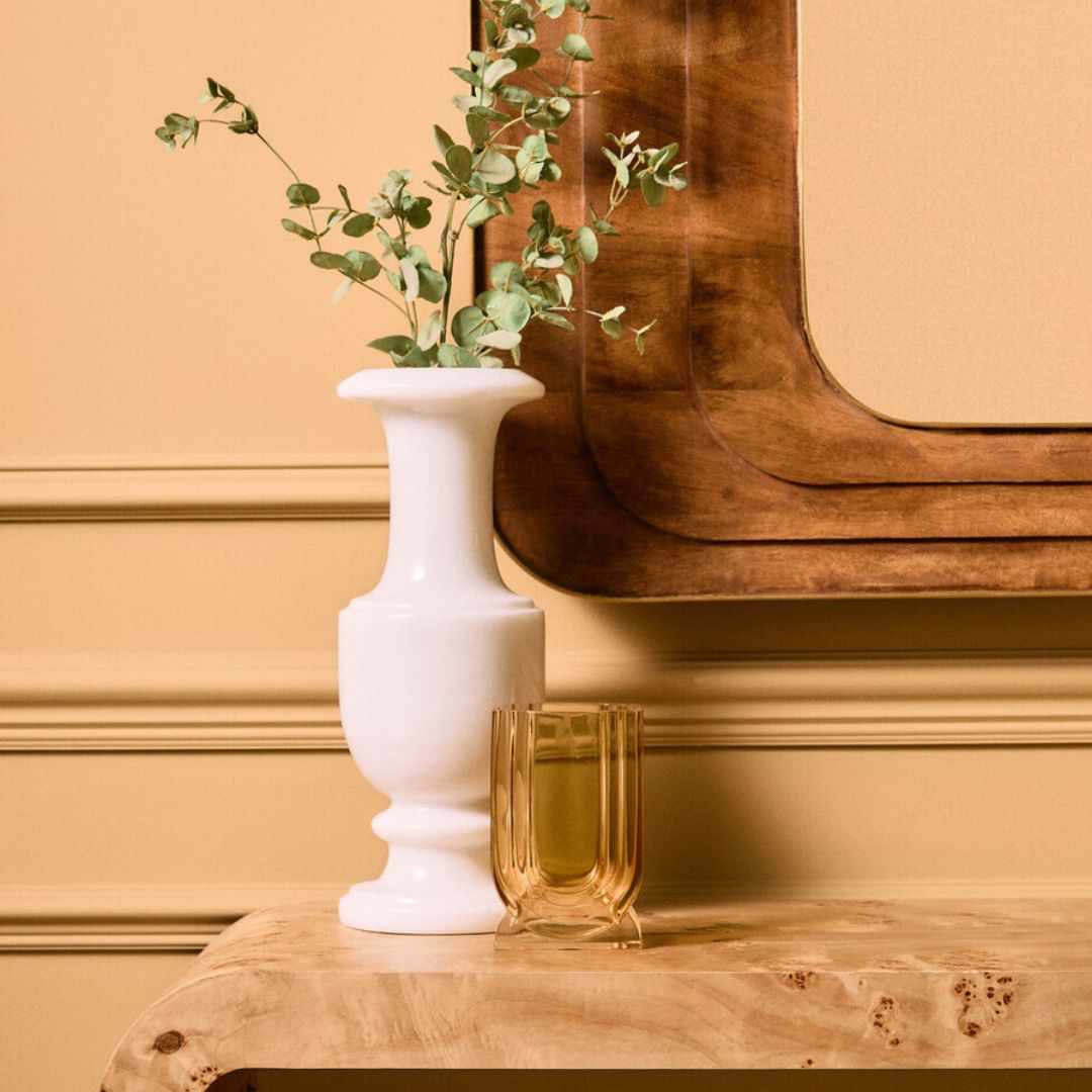Lunor White Marble Urn Vase