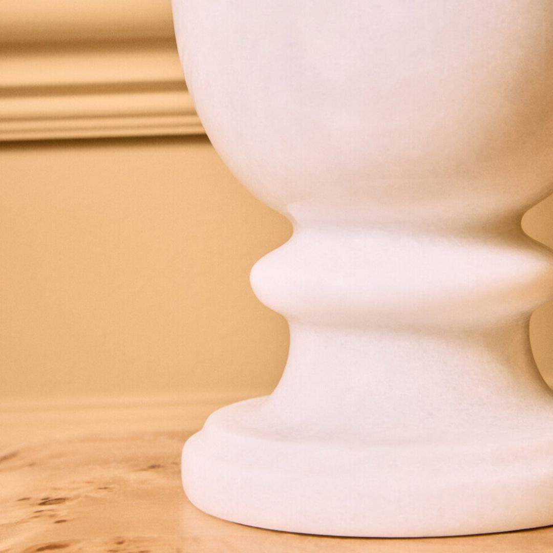 Lunor White Marble Urn Vase