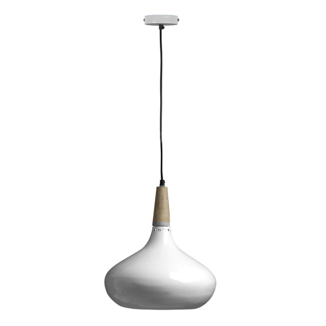 Nordelle White Drop Steel Pendant - INSIDE HOUSE