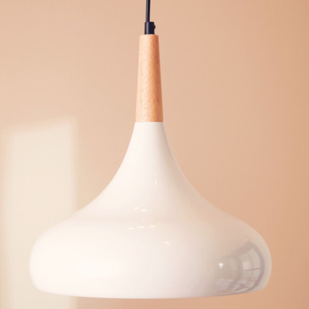 Nordelle White Drop Steel Pendant - INSIDE HOUSE