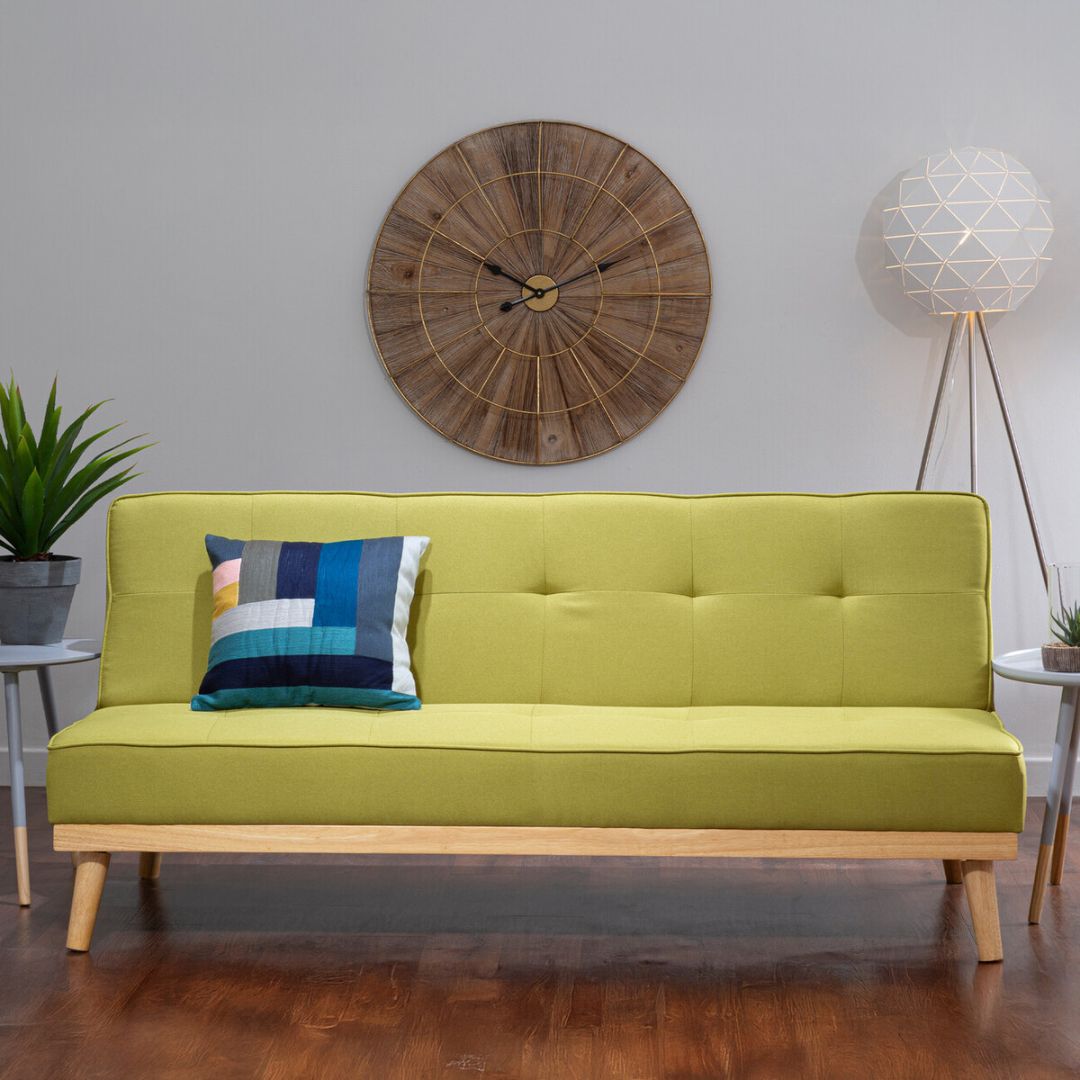 Nordgren Sleeper 3 Seat Green Sofa Bed - INSIDE HOUSE