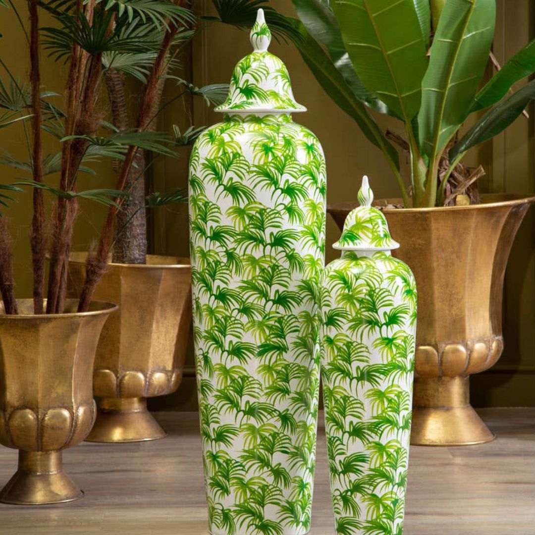 Nysa Botanic Lidded Ceramic Jar - Small