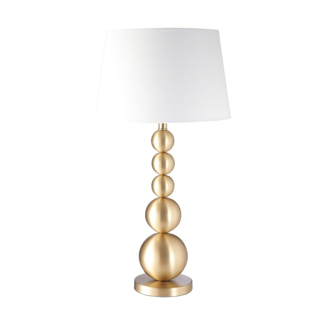 Orson Brushed Brass Orb Table Lamp - INSIDE HOUSE