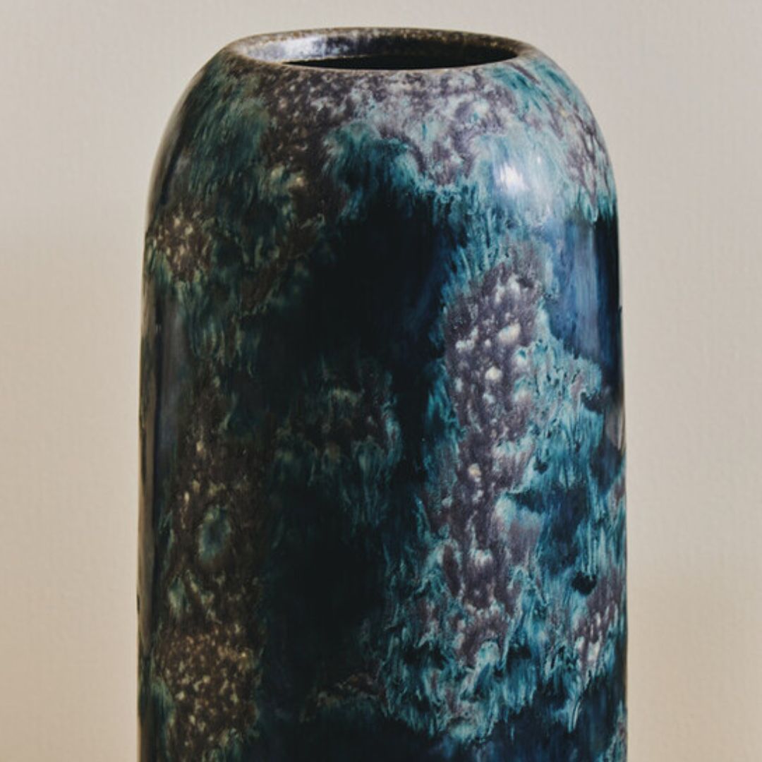 Orvello Abstract Glaze Ceramic Vase - Medium