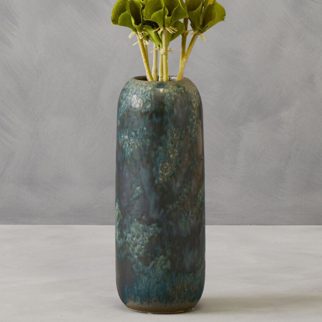 Orvello Abstract Glaze Ceramic Vase - Medium