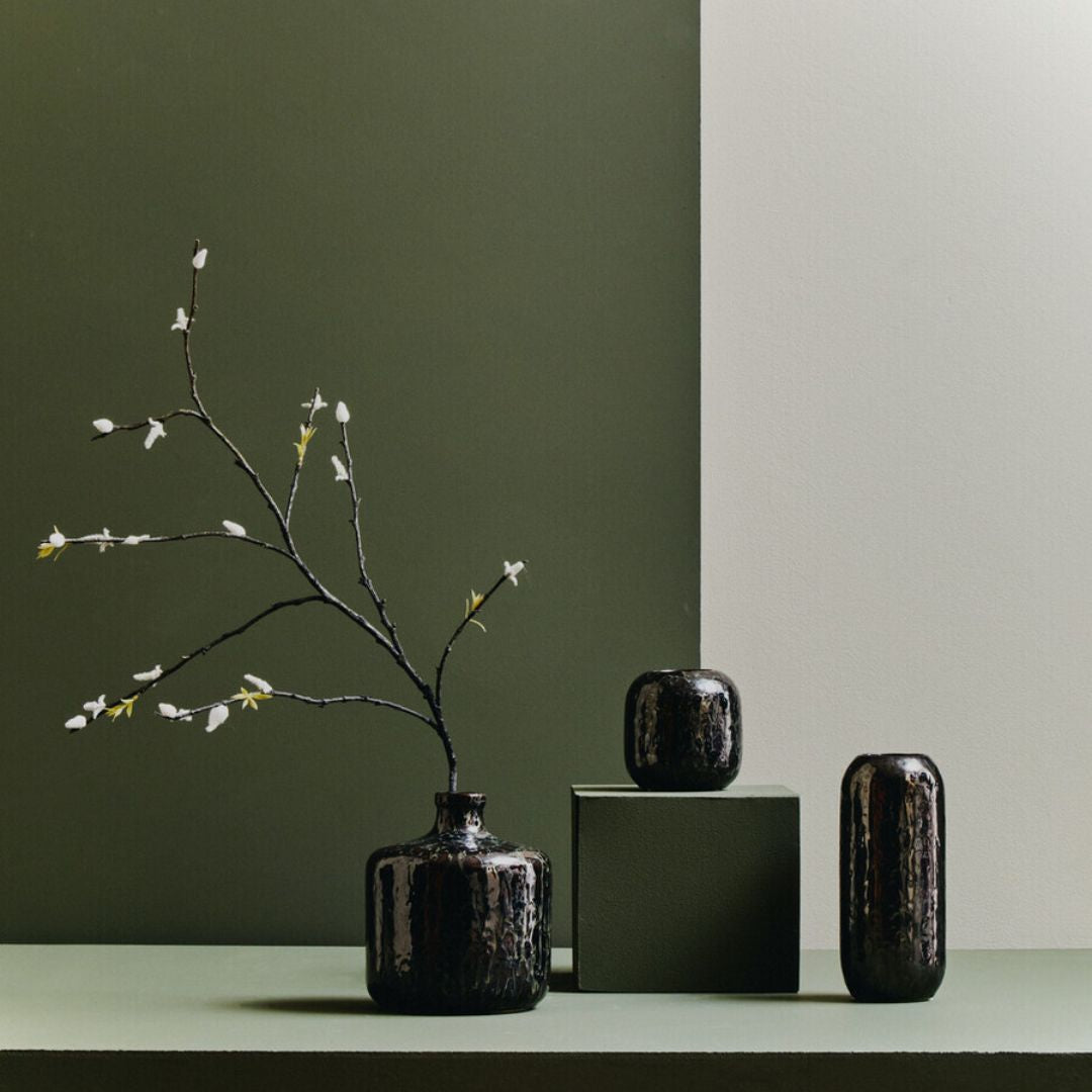 Orvello Deep Glaze Ceramic Bottle Vase