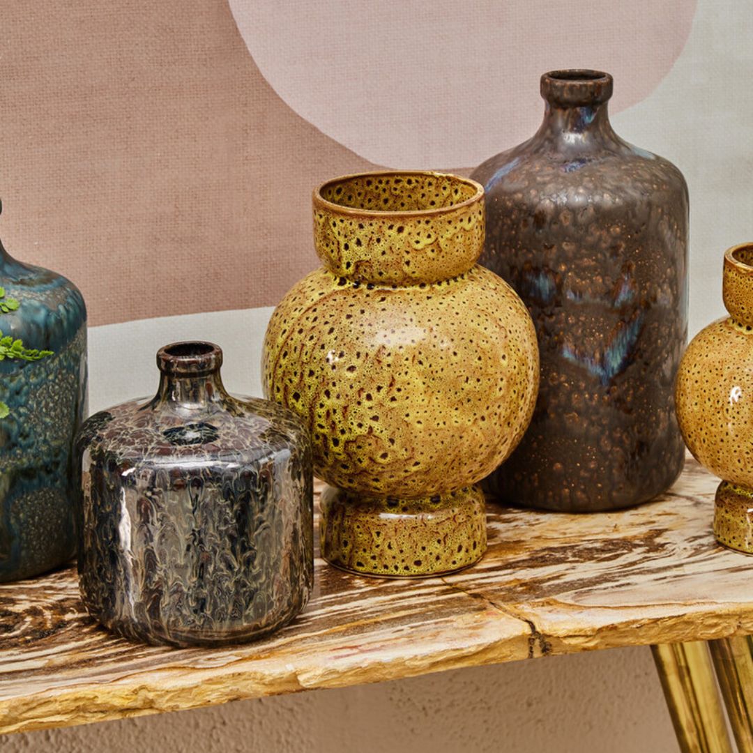 Orvello Deep Glaze Ceramic Bottle Vase
