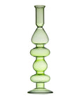 Ice Green large glass Candlestick X 2