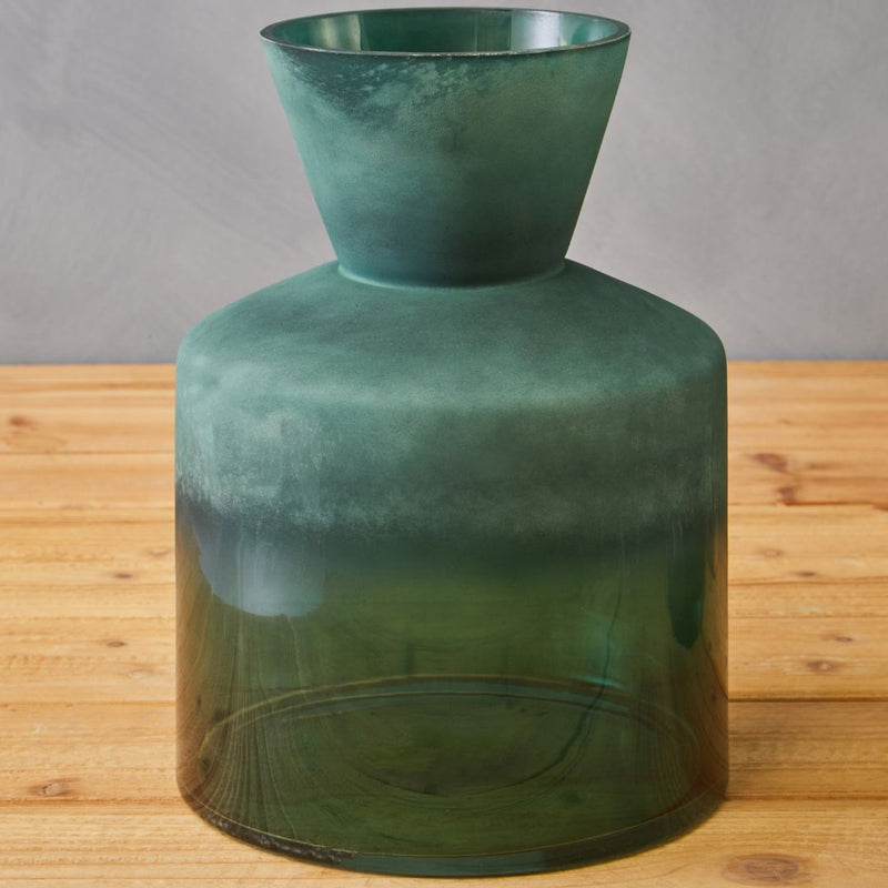 Botanical Large Tapered Ombre Glass Vase