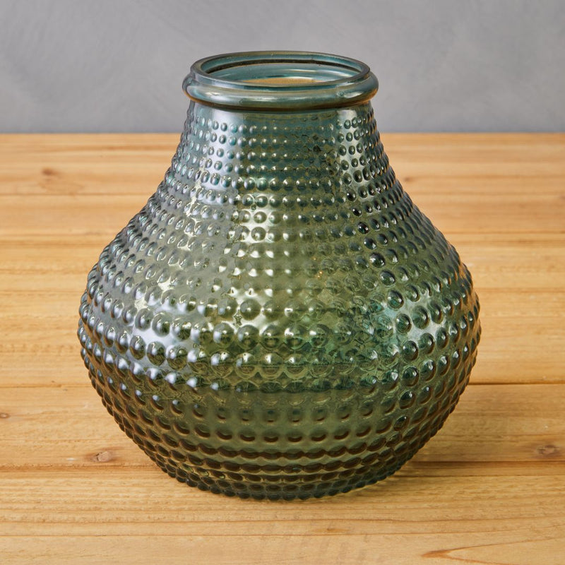 Bubble Bobble Large Glass Green Vase