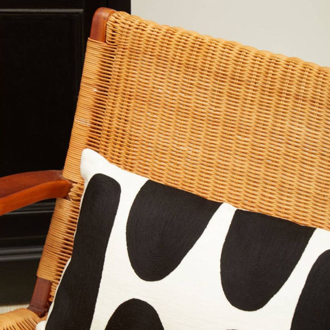 Savana Brown Rattan Woven Lounge Chair – Wooden Frame