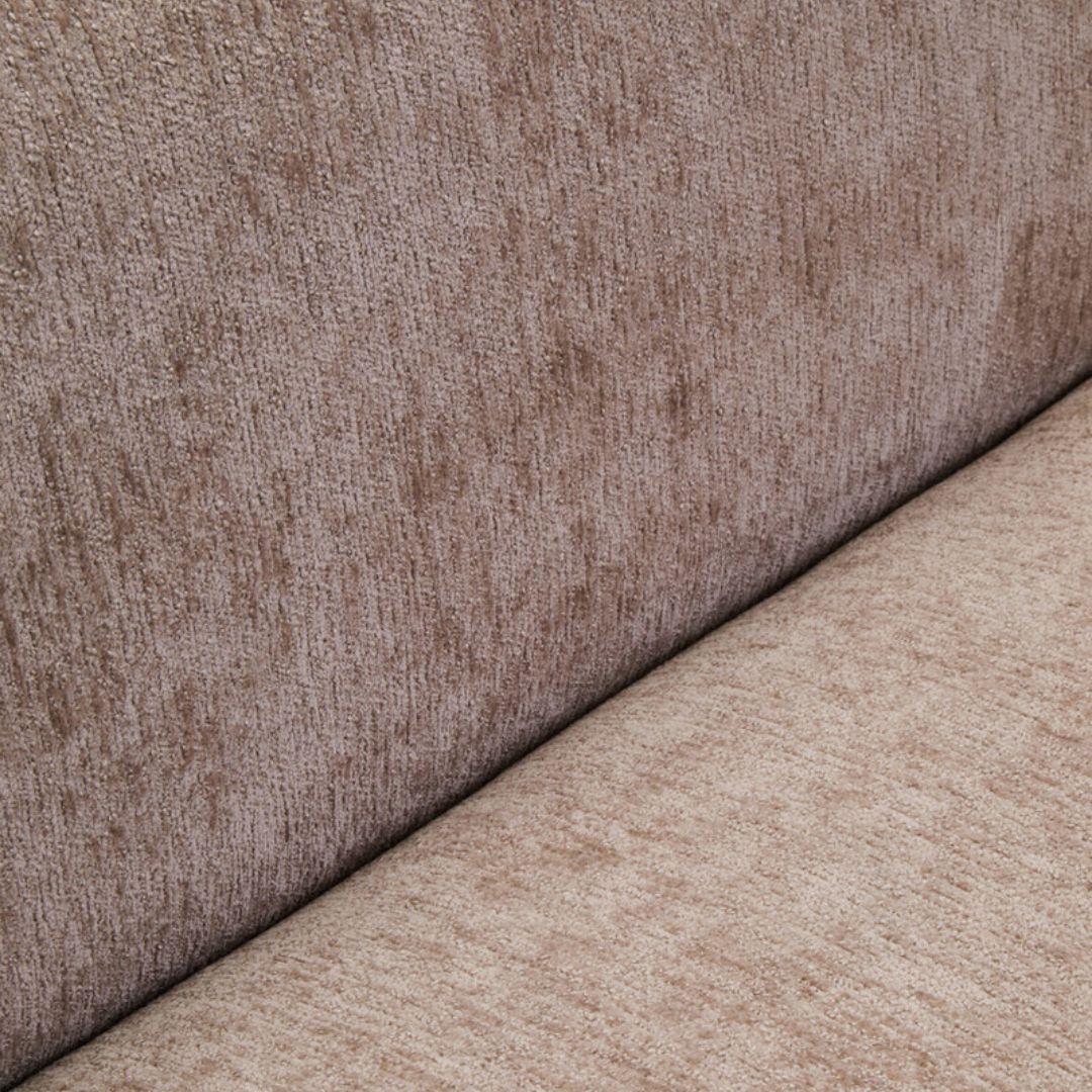 Seraphine Deep Stone Chenille Curved 3-Seater Sofa - INSIDE HOUSE