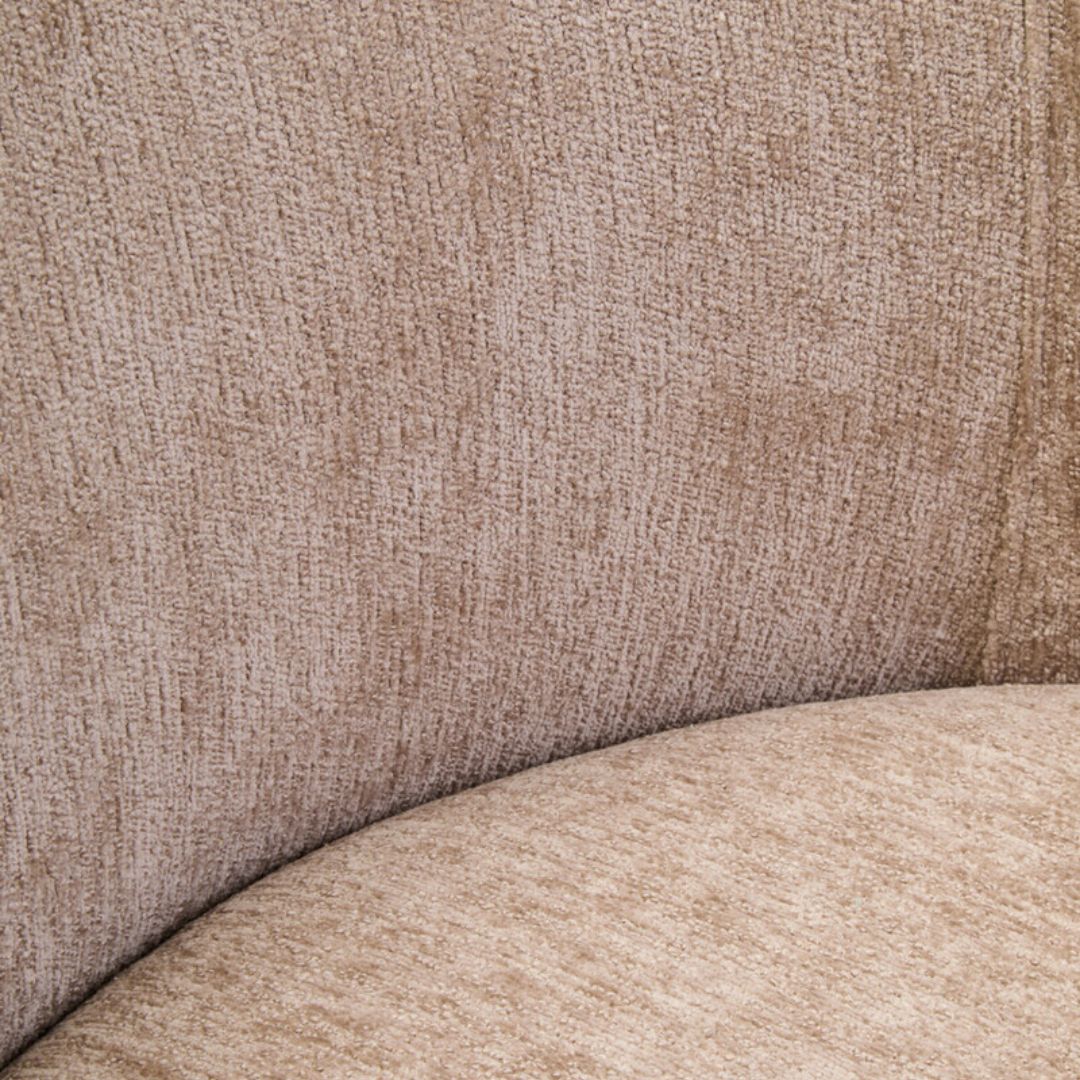 Seraphine Deep Stone Chenille Curved Chair - INSIDE HOUSE