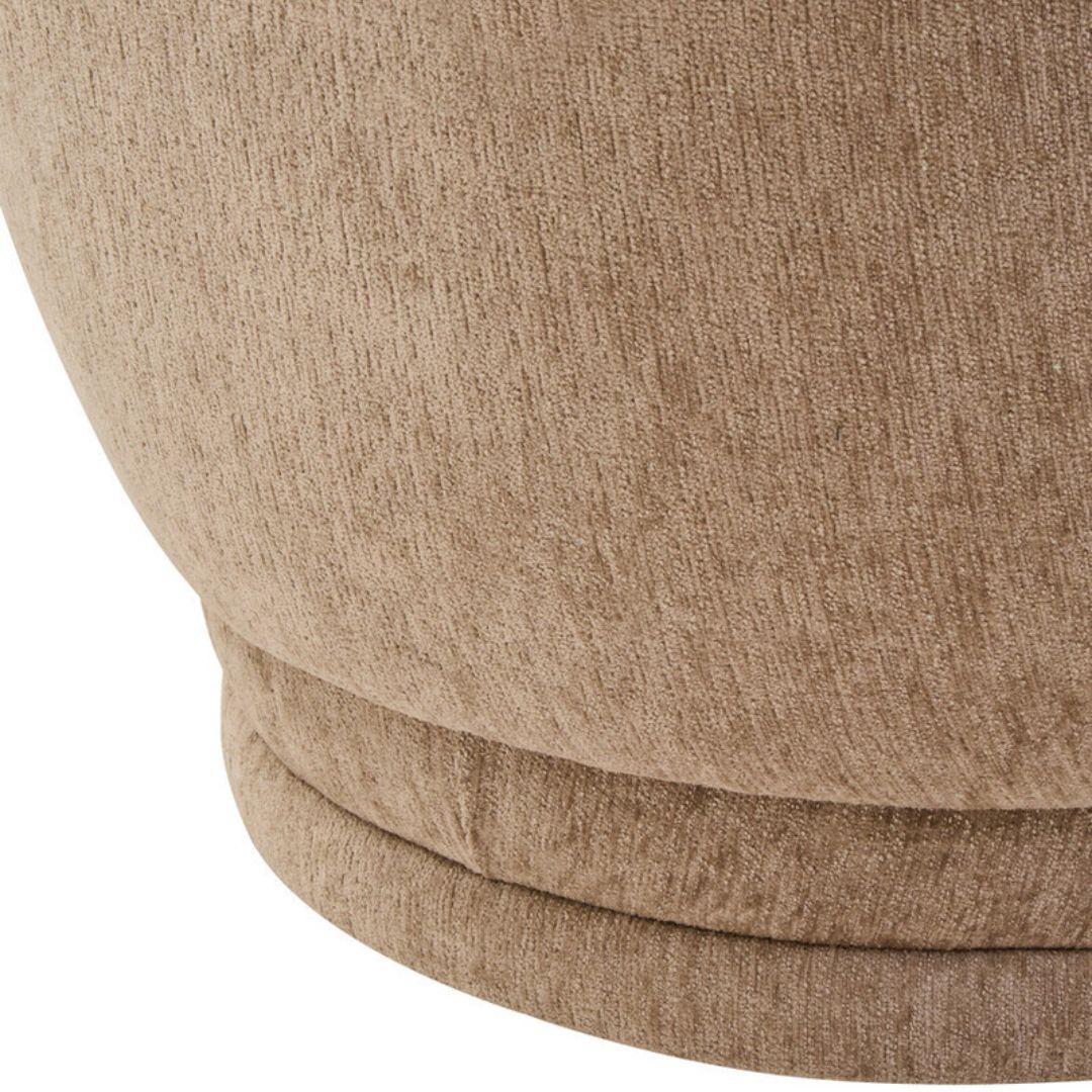 Seraphine Deep Stone Chenille Curved Chair - INSIDE HOUSE
