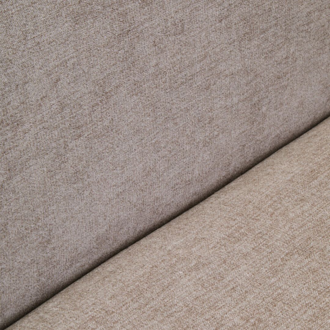 Sienna Taupe Chenille Curved 3-Seater Sofa - INSIDE HOUSE