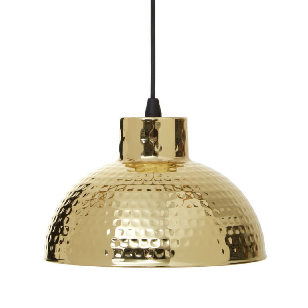 Solano Hammered Gold Pendant Light - INSIDE HOUSE