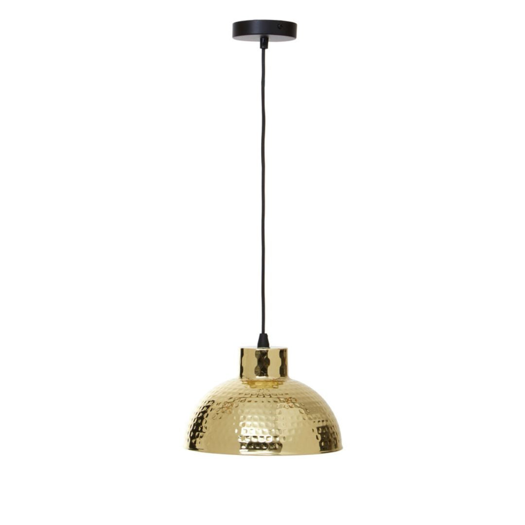 Solano Hammered Gold Pendant Light - INSIDE HOUSE