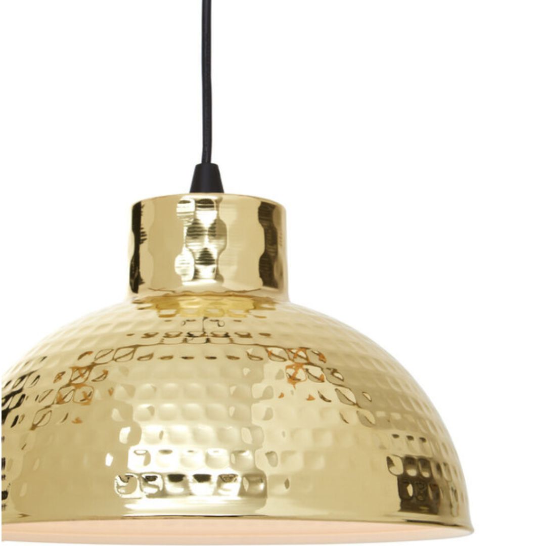 Solano Hammered Gold Pendant Light - INSIDE HOUSE