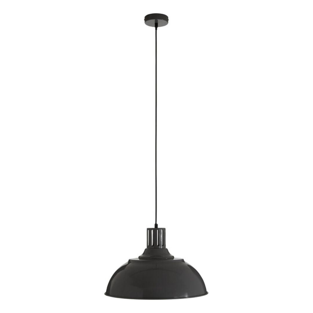 Sorren Grey Ridged Retro Pendant - INSIDE HOUSE