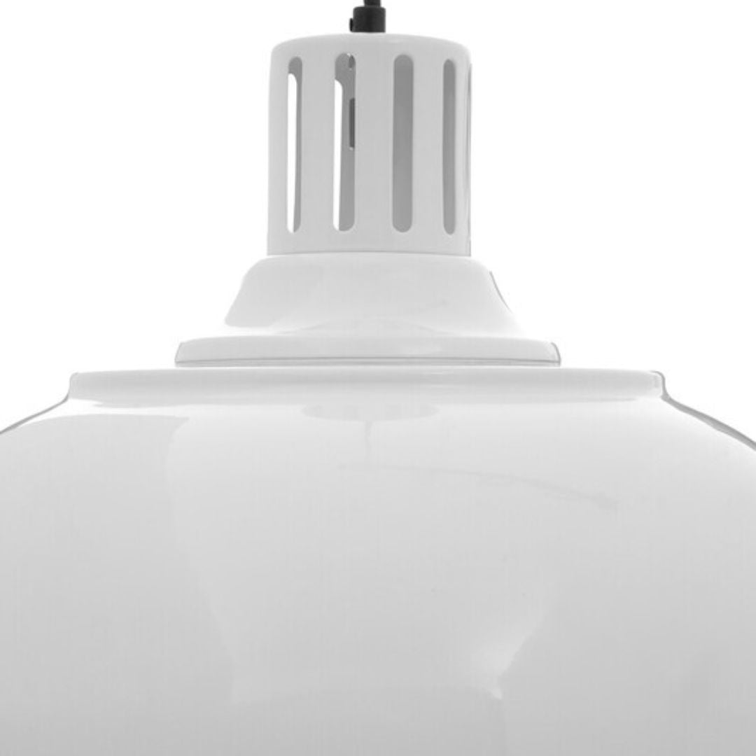 Sorren White Ridged Retro Pendant - INSIDE HOUSE