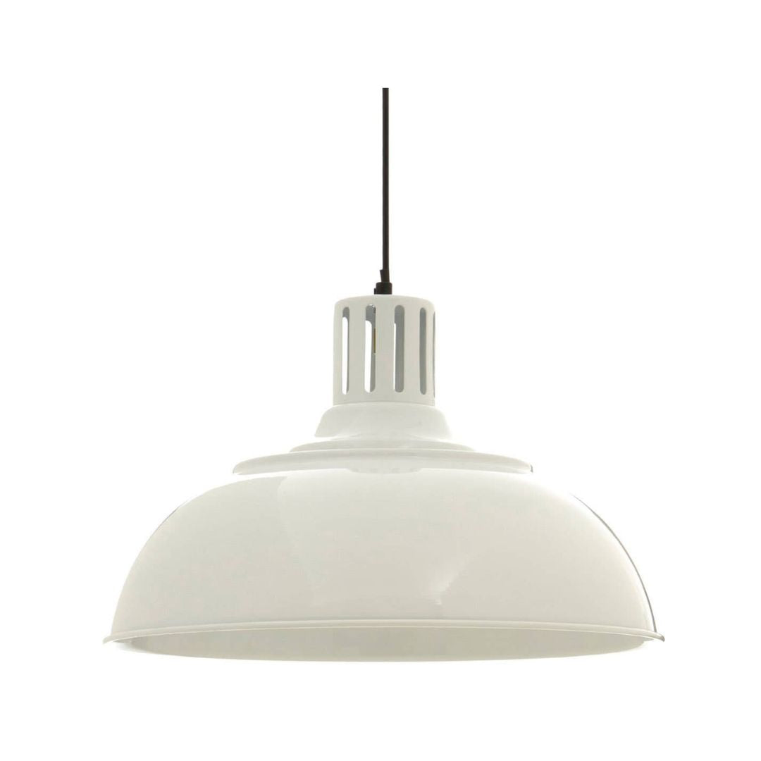 Sorren White Ridged Retro Pendant - INSIDE HOUSE