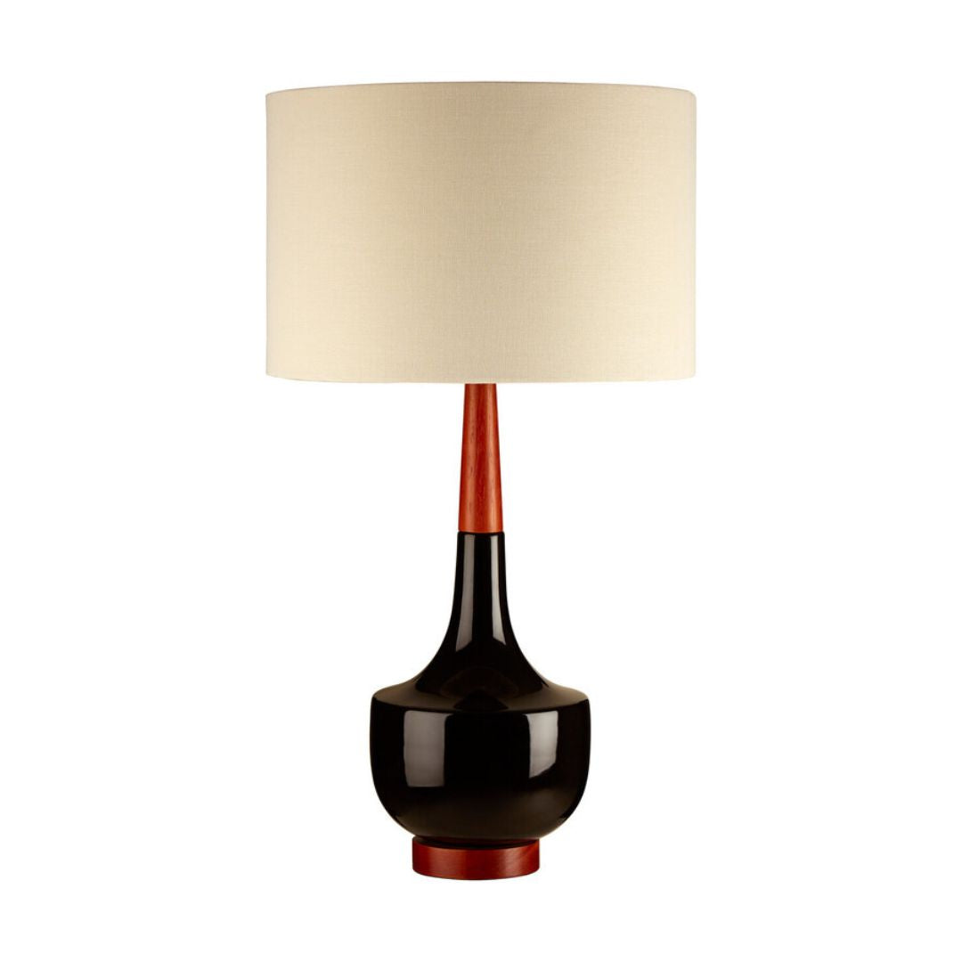 Tavira Wood and Ceramic Table Lamp - INSIDE HOUSE