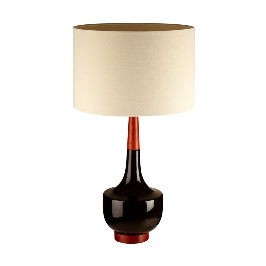 Tavira Wood and Ceramic Table Lamp - INSIDE HOUSE