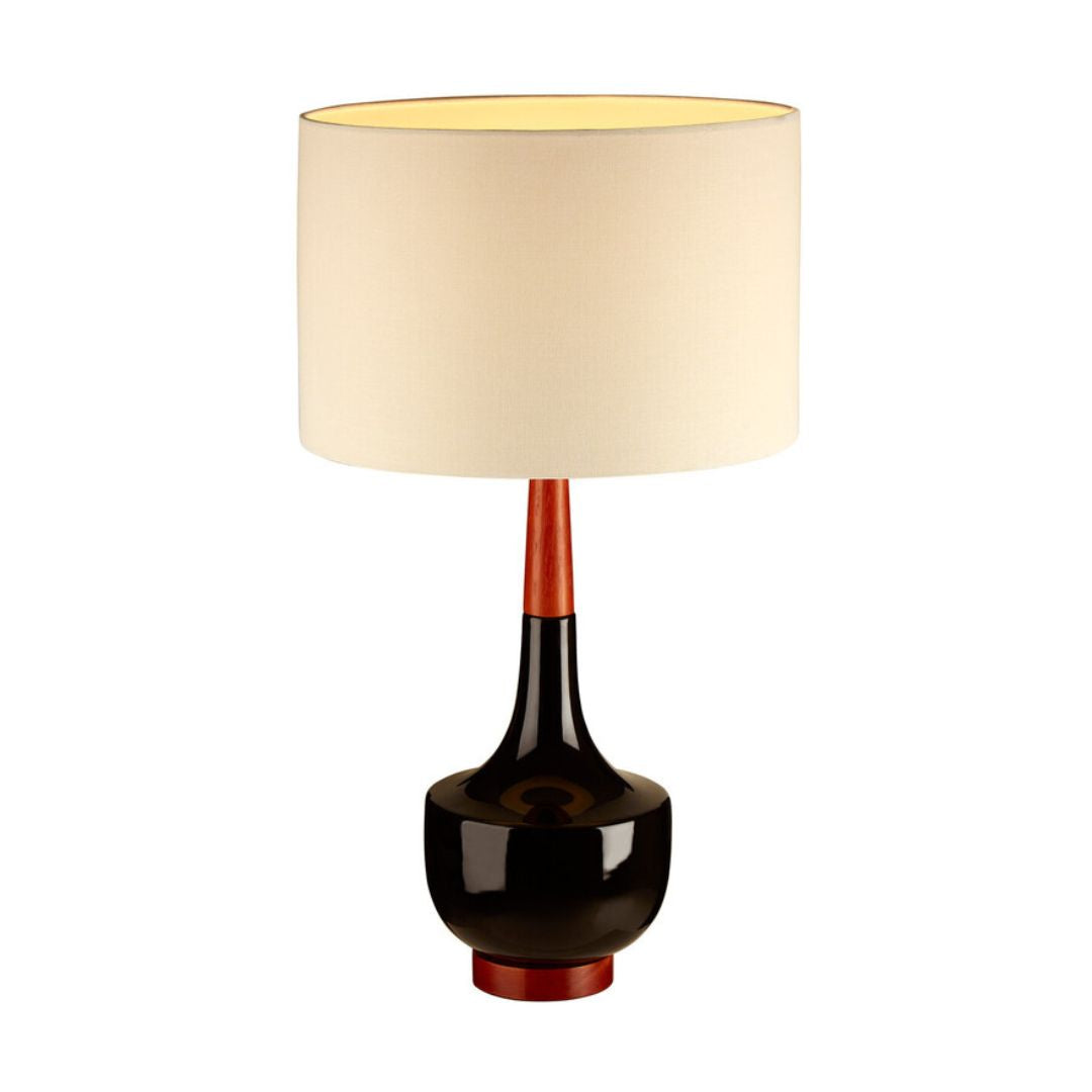 Tavira Wood and Ceramic Table Lamp - INSIDE HOUSE
