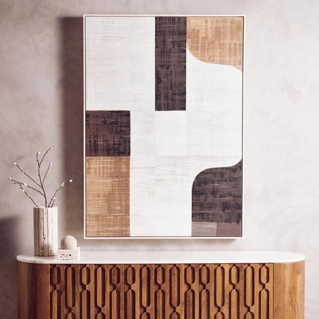 Torano Ribbed Travertine Vase