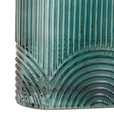 Malachite Small Wide Green Glass Vase