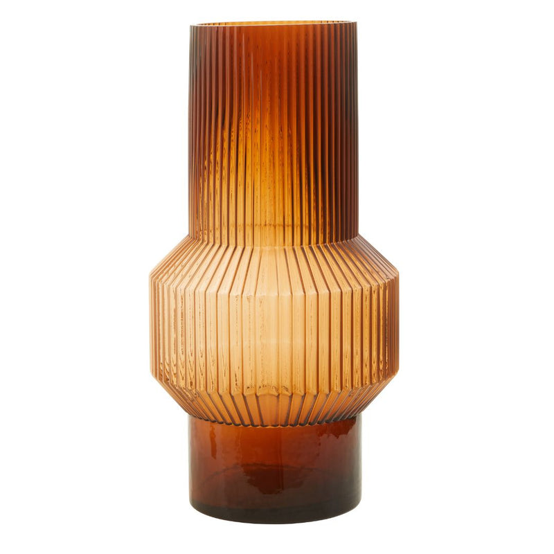 Fruticosa Large Brown Glass Vase