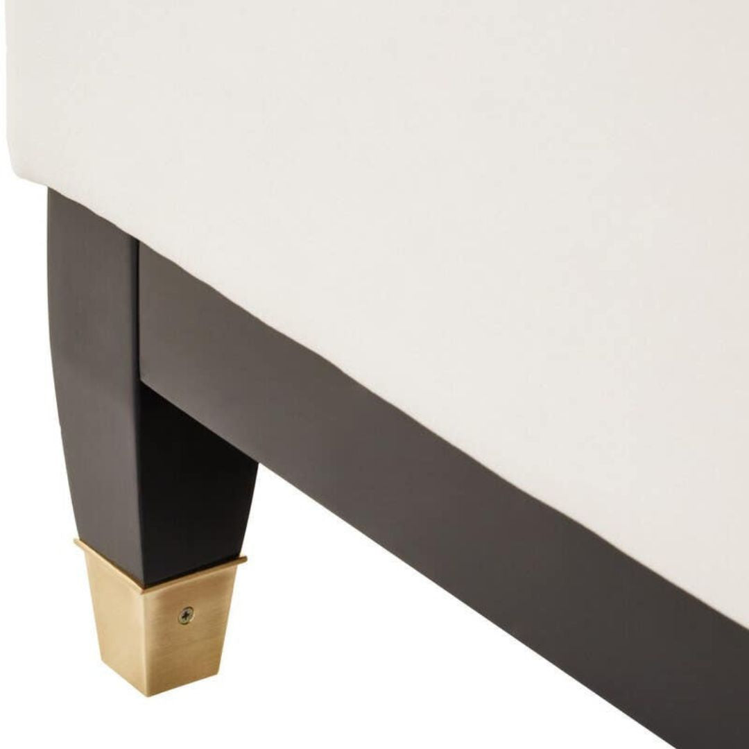 Valenza Ivory Fabric Chesterfield 2-Seater Sofa - INSIDE HOUSE