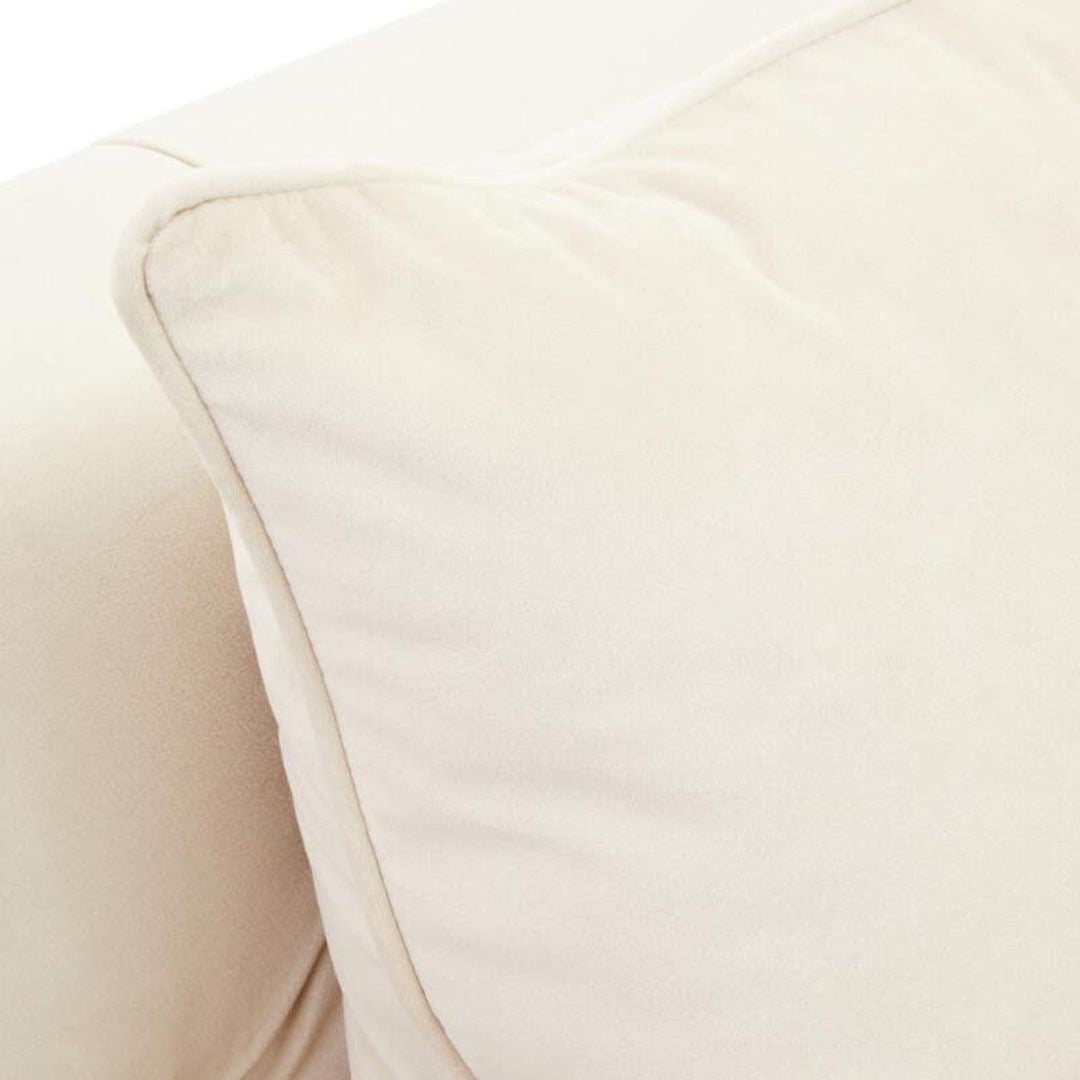 Valenza Ivory Fabric Chesterfield 2-Seater Sofa - INSIDE HOUSE