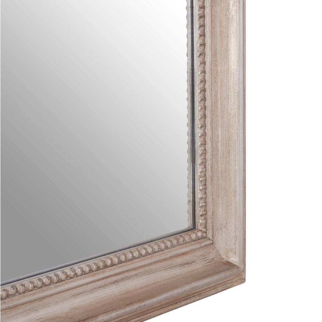 Valmont Beaded Silver Arch Wall Mirror - INSIDE HOUSE