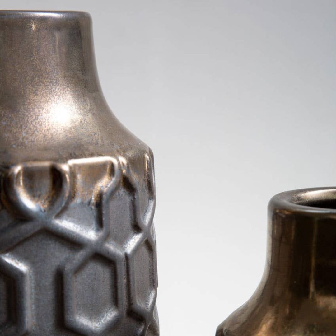 Vetra Geometric Ceramic Vase