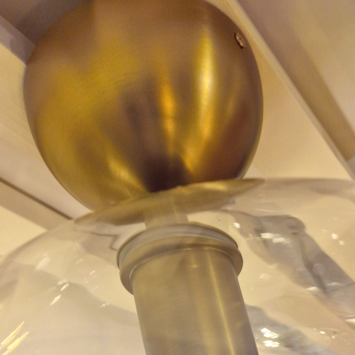 Jude Brushed Gold Semi Flush Ceiling Light