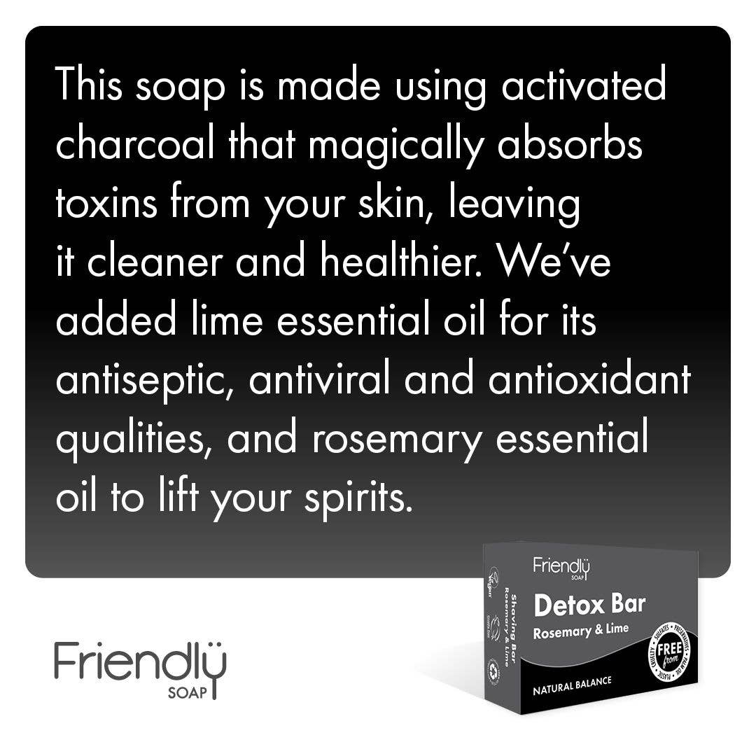 Detox Bar - Rosemary &amp; Lime with Activated Charcoal