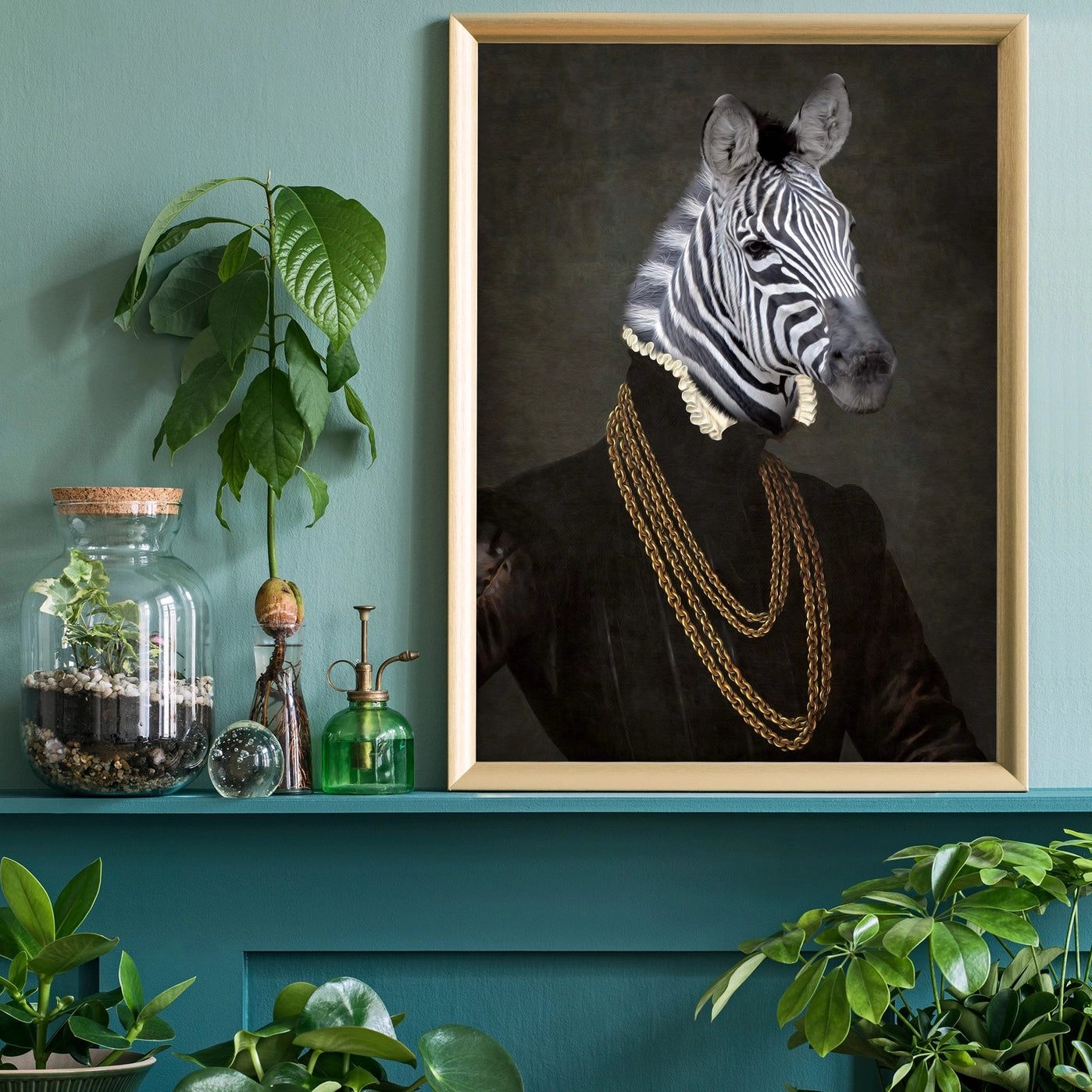 Zebra Portrait - INSIDE HOUSE