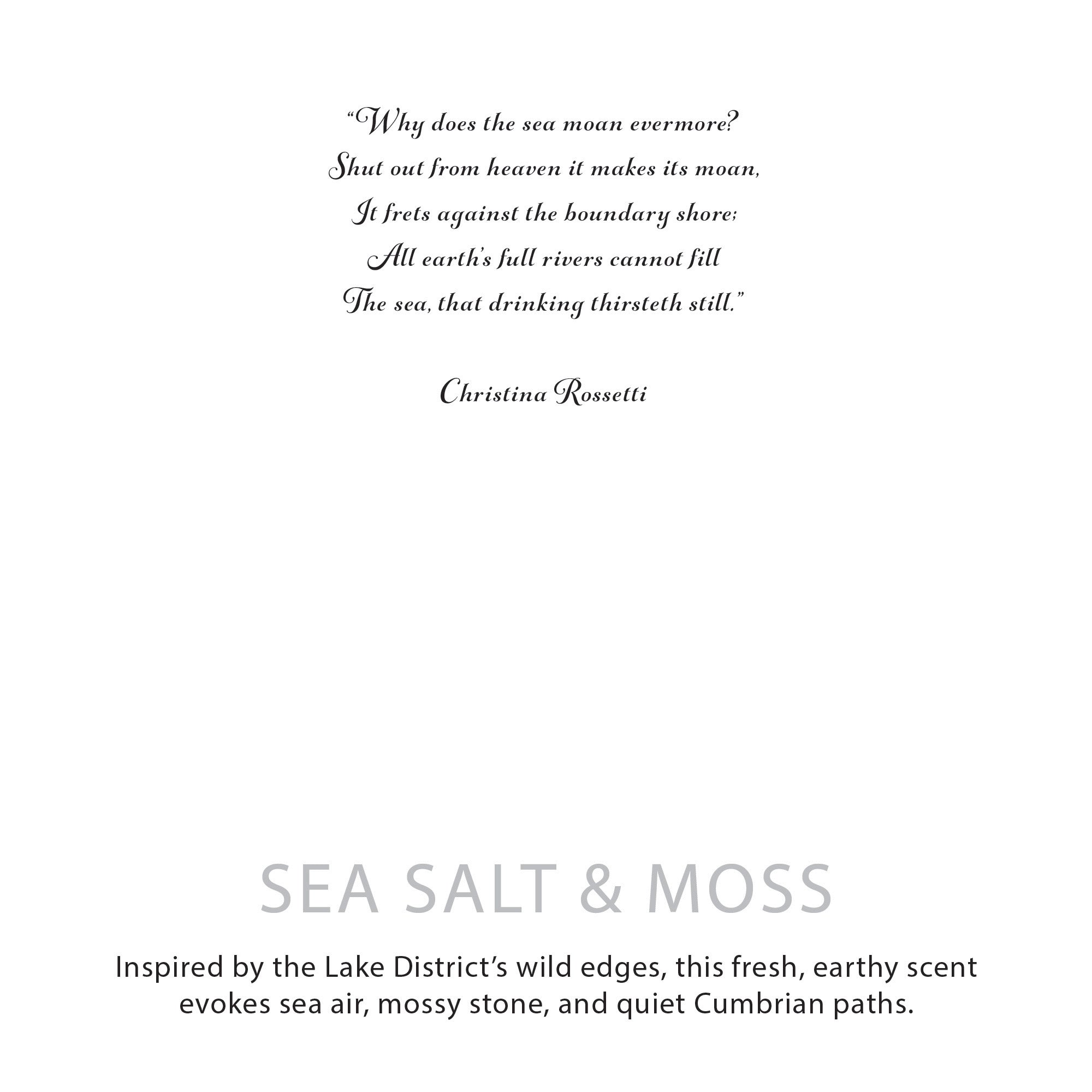 Textual quote by Christina Rossetti on a white background with branding text at the bottom.