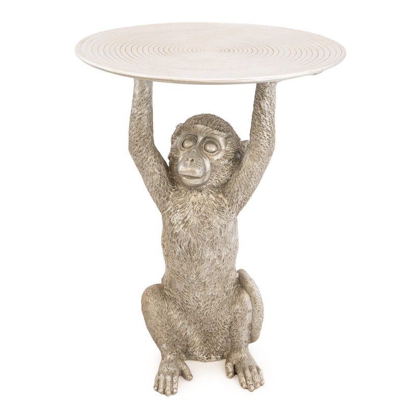 Monkey Table in Silver Effect