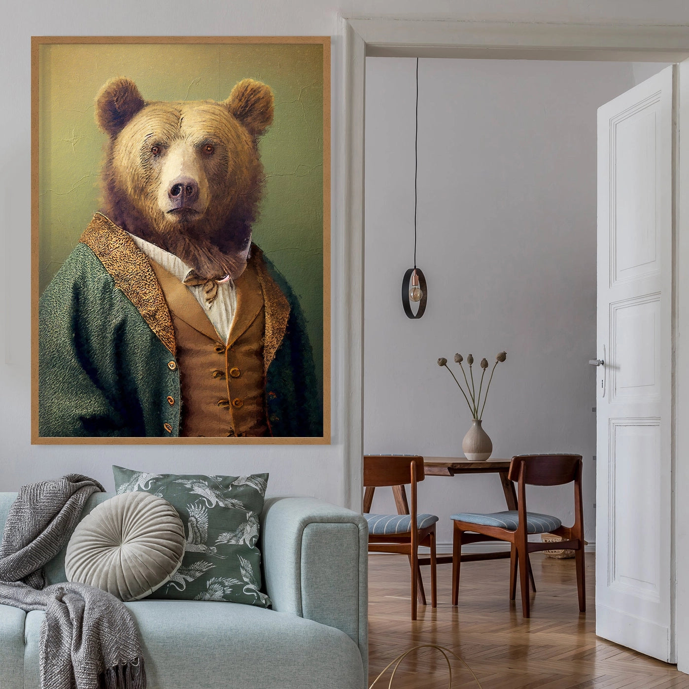 Brown Bear Animal Head Print - INSIDE HOUSE