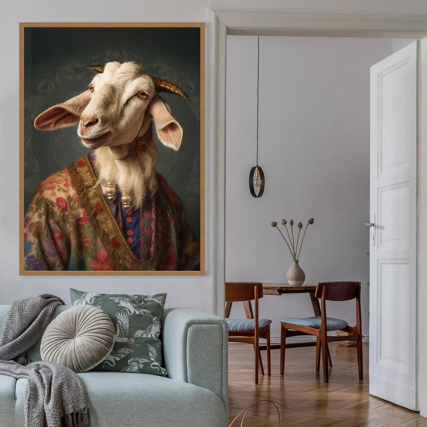 Goat Animal Portrait Print - INSIDE HOUSE