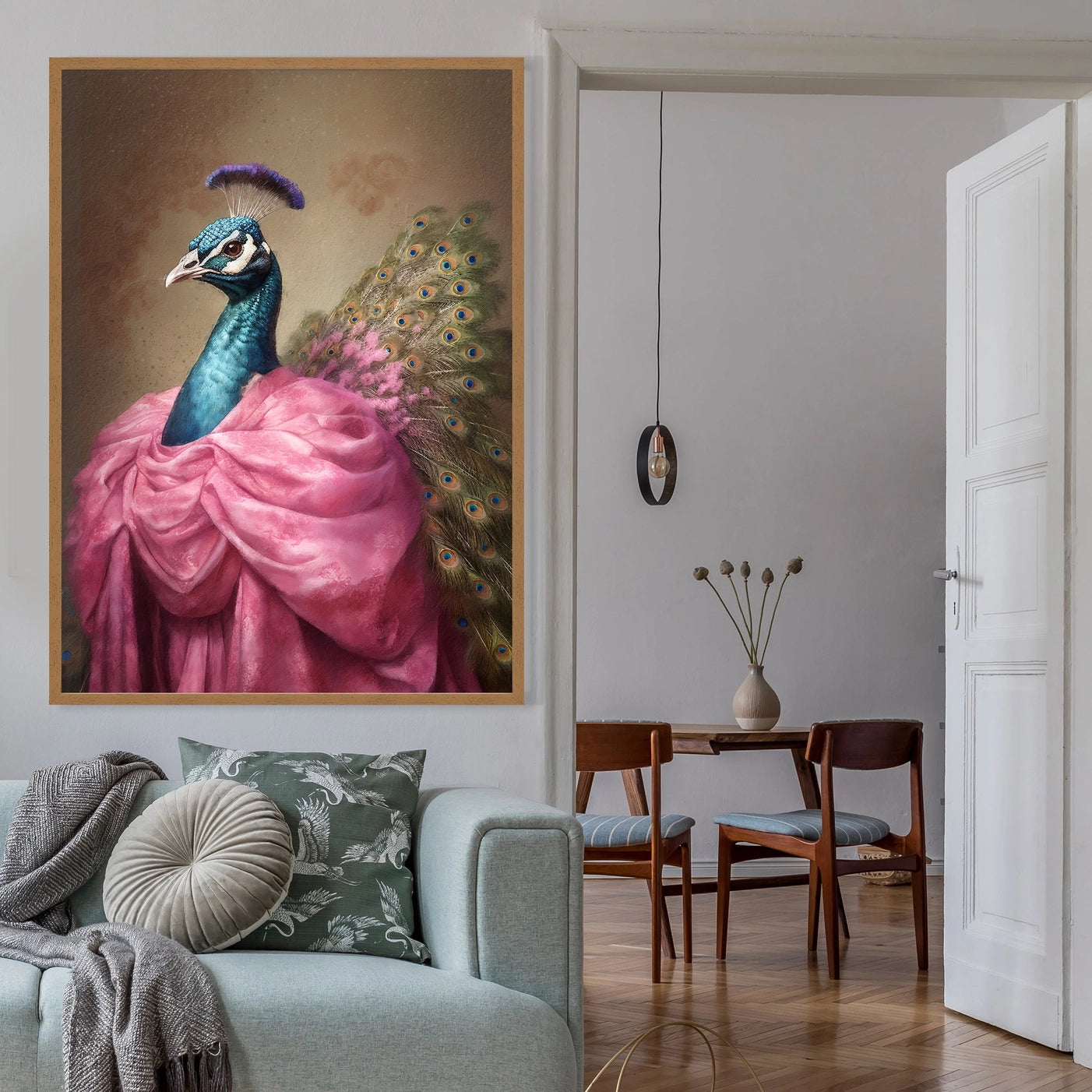 Peacock Animal Portrait Print - INSIDE HOUSE