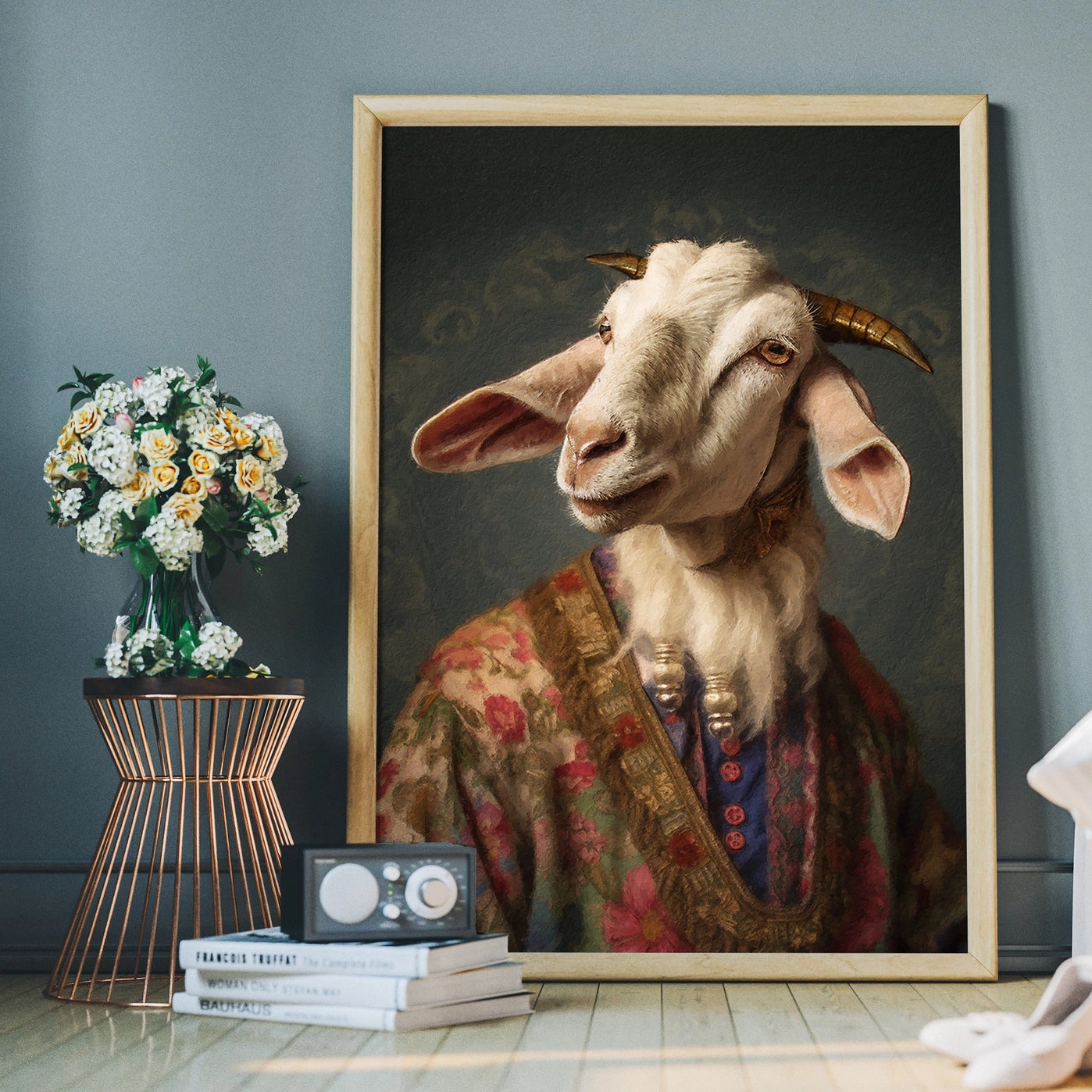 Goat Animal Portrait Print - INSIDE HOUSE