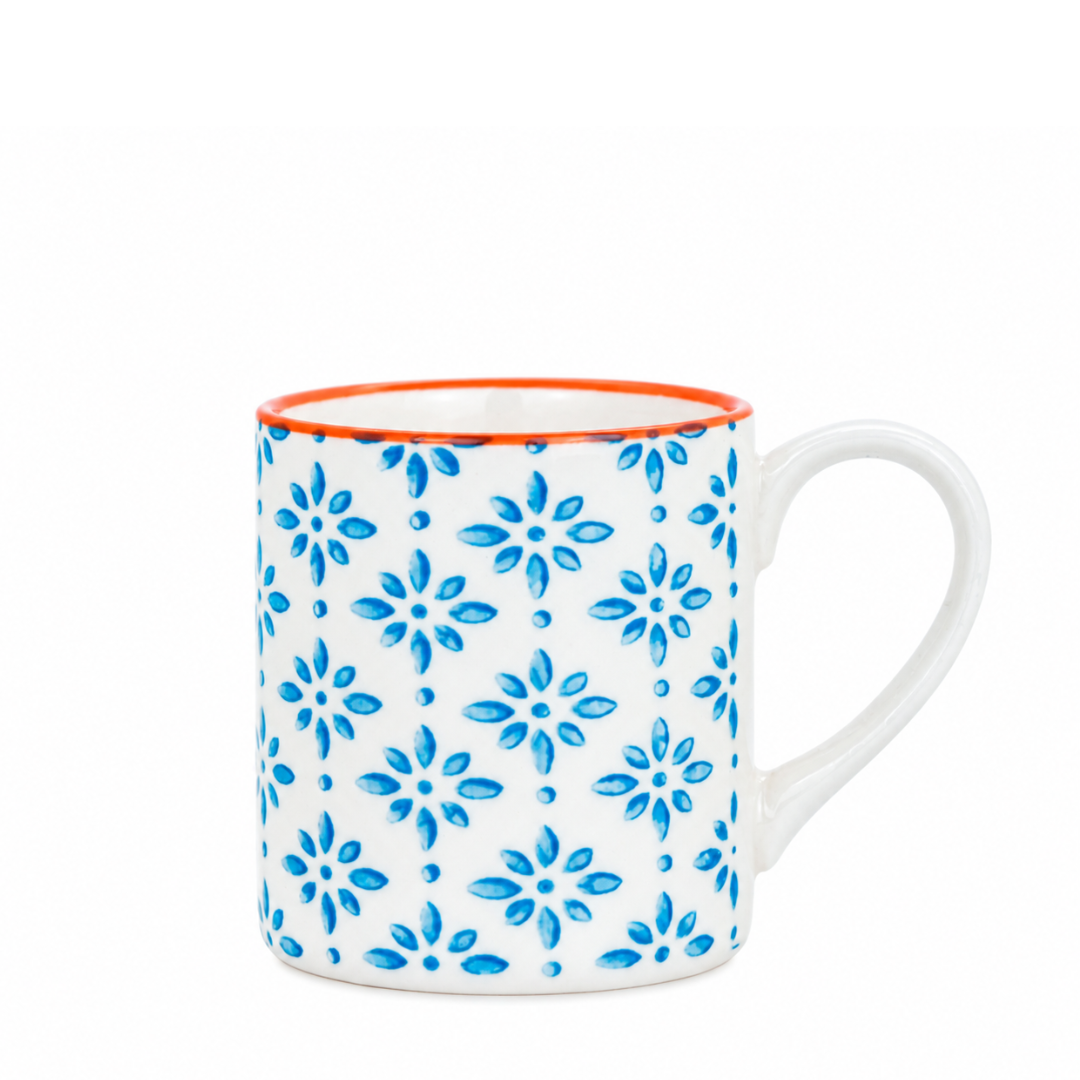 65ml Hand-Printed Stoneware Espresso Cup