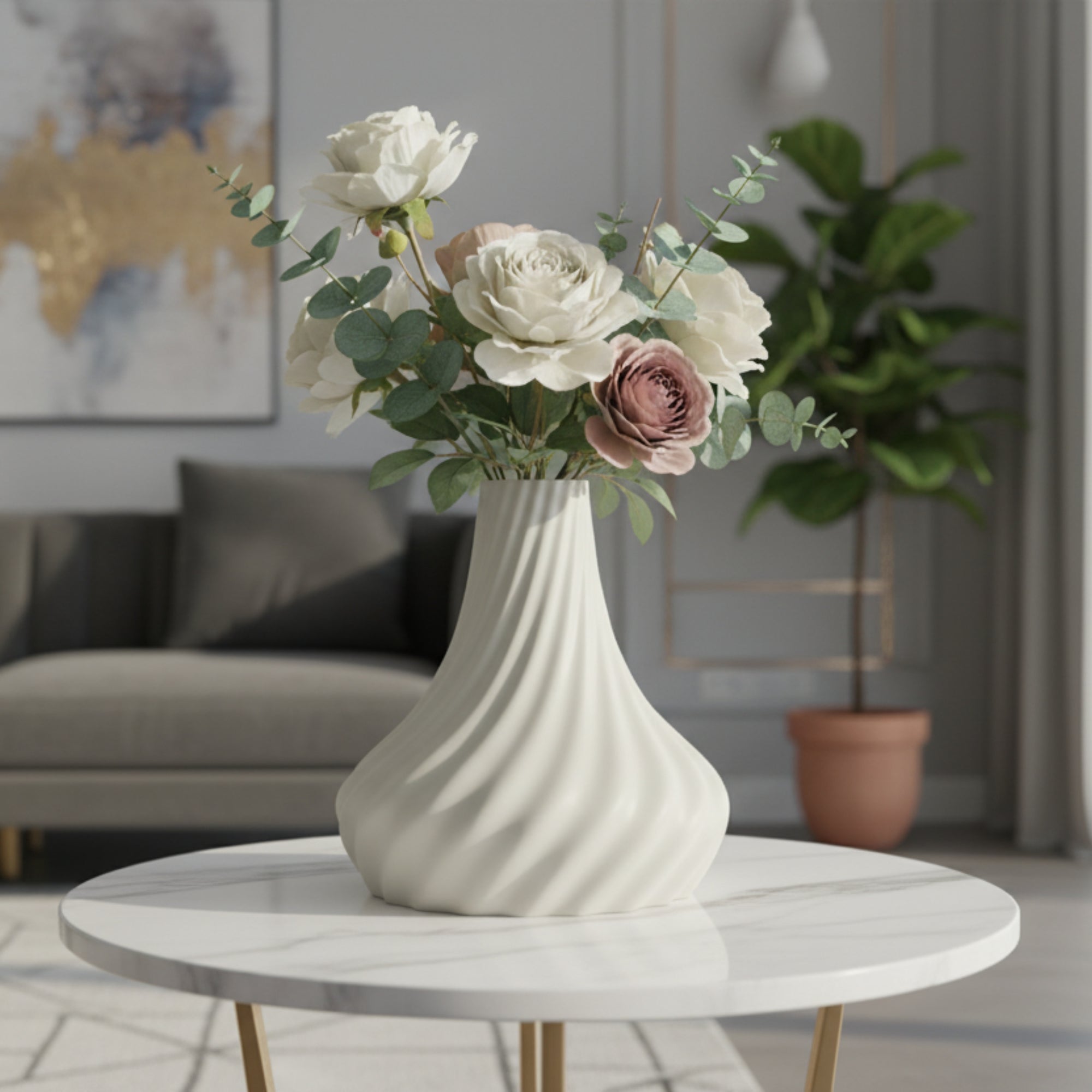 Taper Vase in Bone White - INSIDE HOUSE