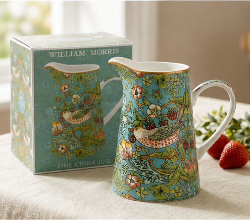 Strawberry Thief William Morris Ceramic Jug 500ml