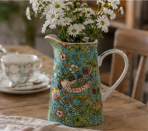 Strawberry Thief William Morris Ceramic Jug 500ml